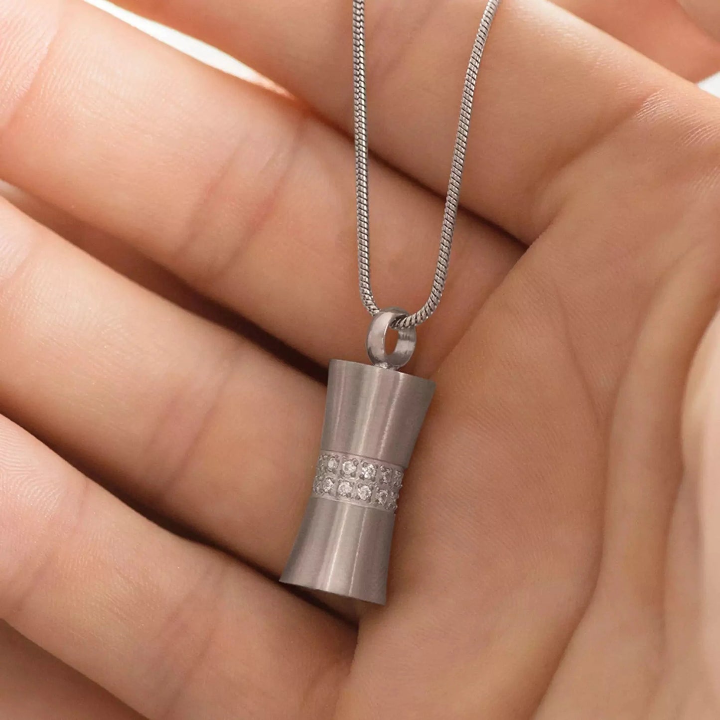 Hour Glass Pewter Pendant