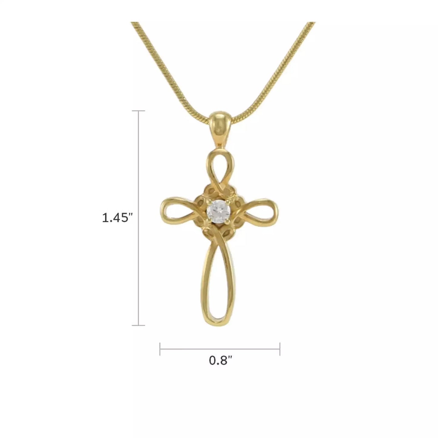Infinity Cross Bronze Pendant