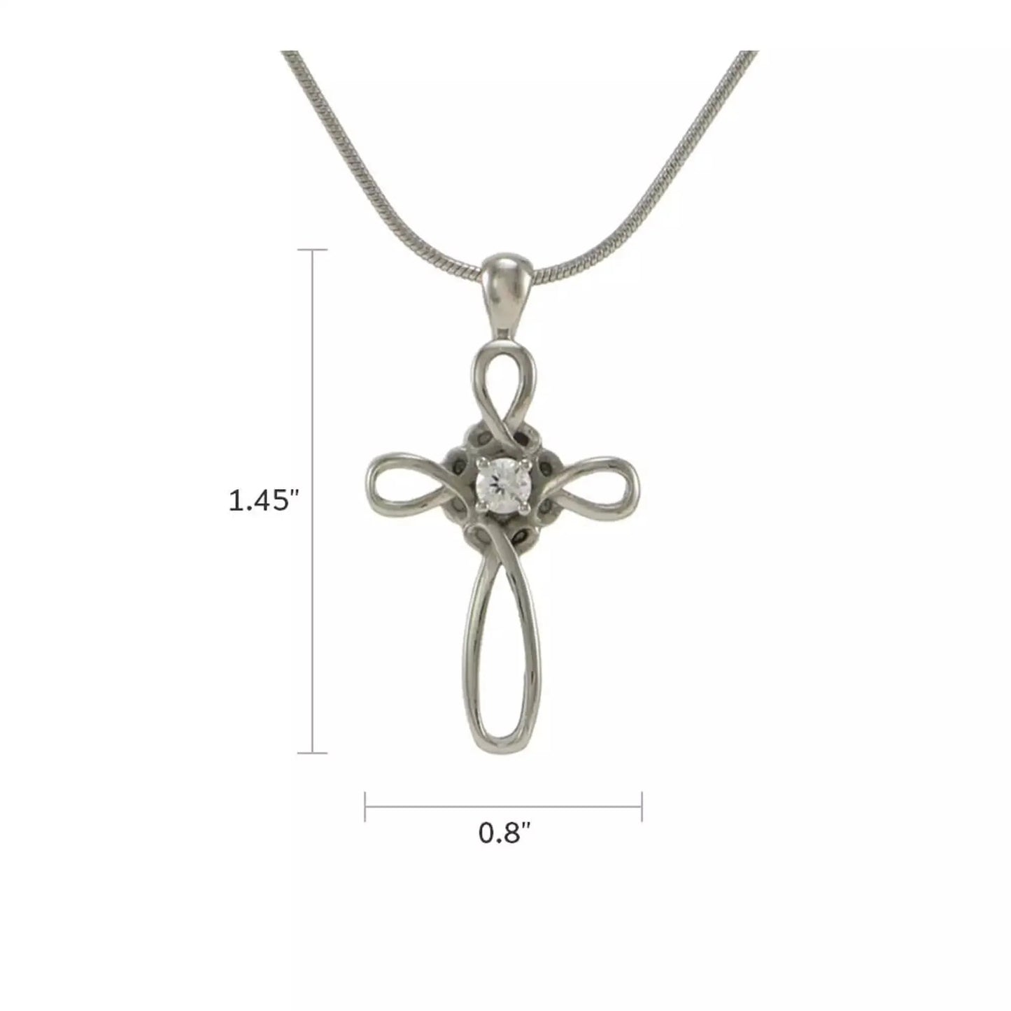 Infinity Cross Pewter Pendant