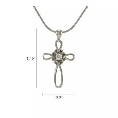 Infinity Cross Pewter Pendant