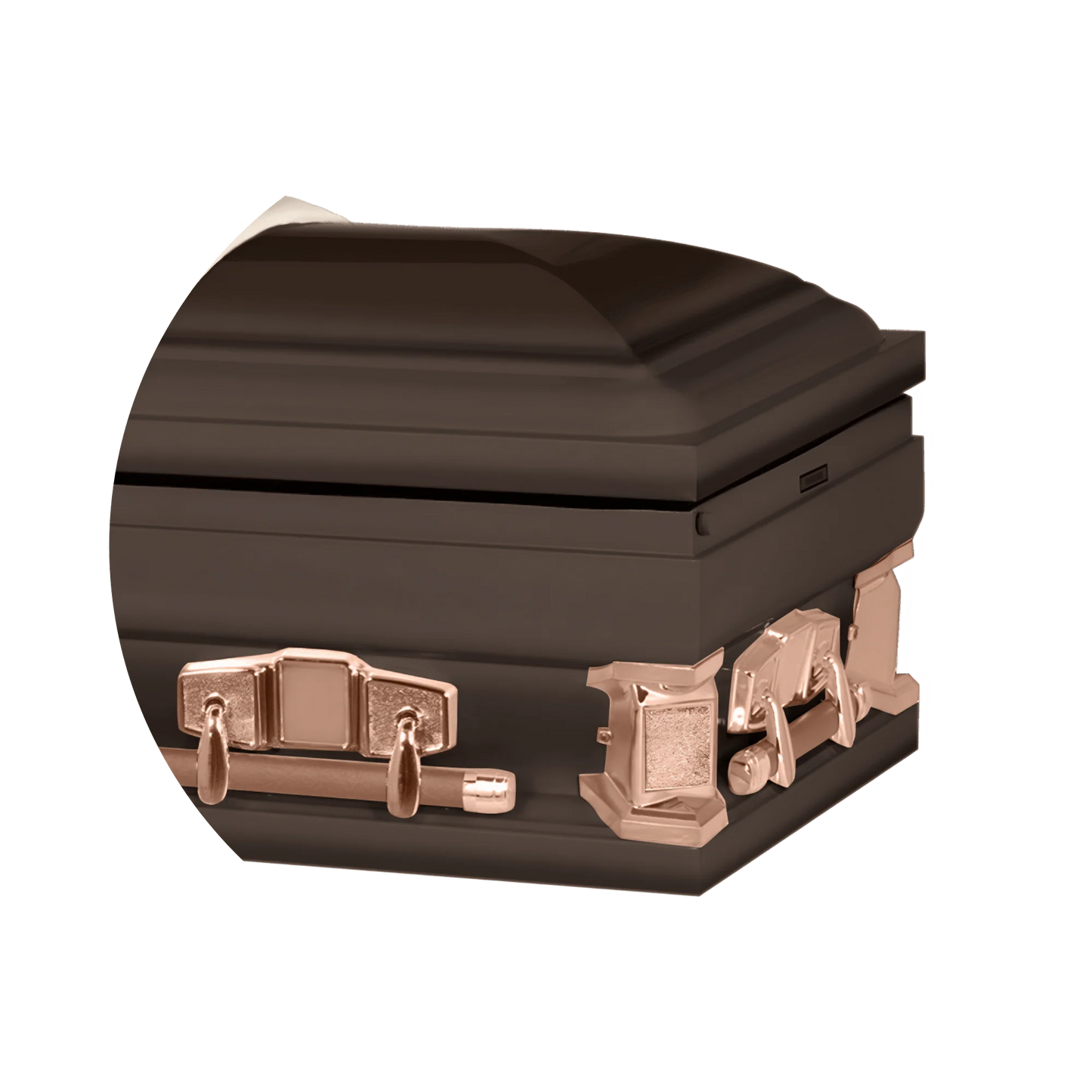 Jupiter XL | Bronze Steel Oversize Casket with Rosetan Interior | 28", 29", 33", 36"