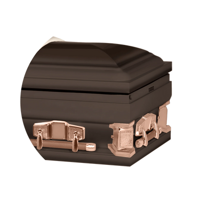 Jupiter XL | Bronze Steel Oversize Casket with Rosetan Interior | 28", 29", 33", 36"