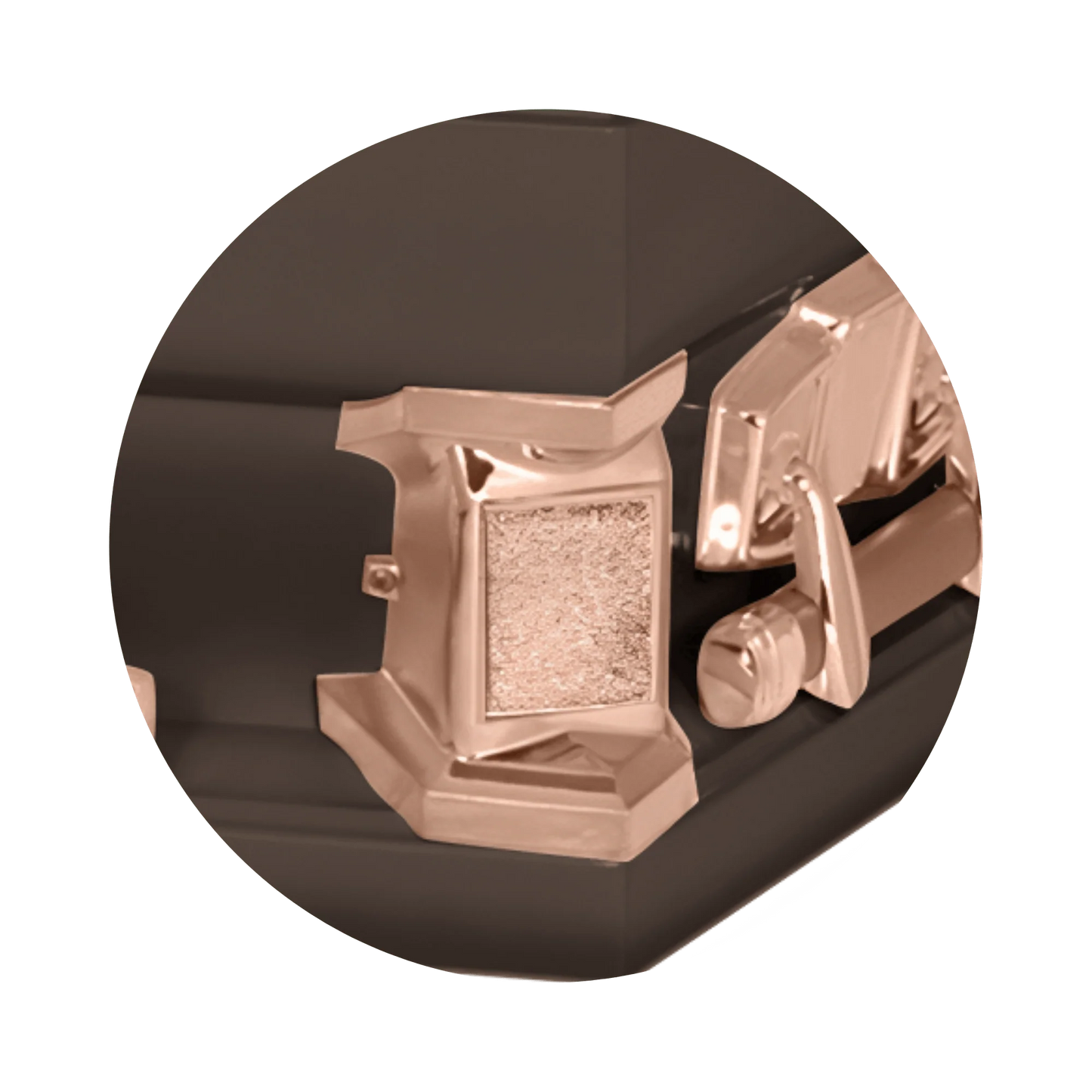 Jupiter XL | Bronze Steel Oversize Casket with Rosetan Interior | 28", 29", 33", 36"