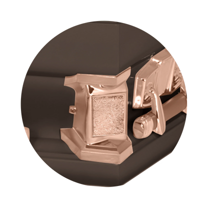 Jupiter XL | Bronze Steel Oversize Casket with Rosetan Interior | 28", 29", 33", 36"