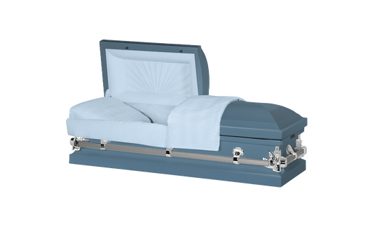 Steel Pet Casket | Light Blue