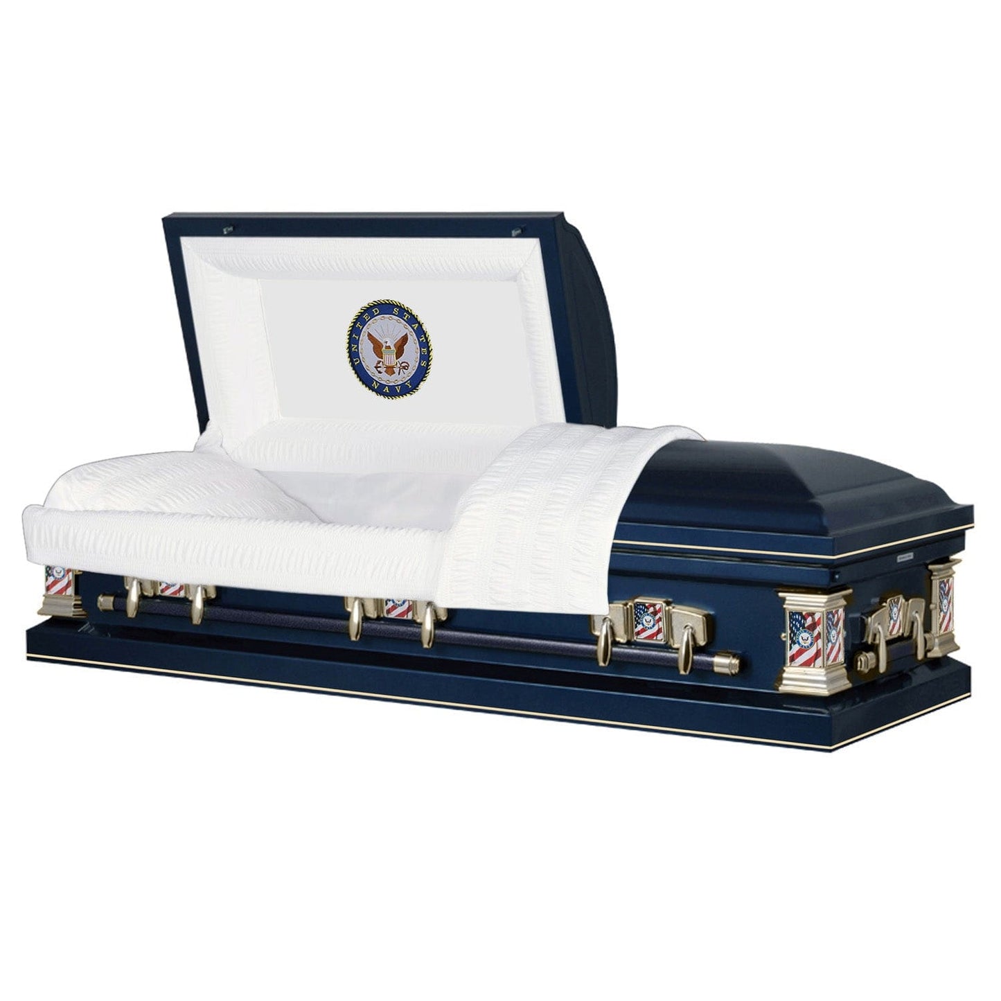 Veteran Select | Navy Dark Blue Steel Casket with Dark Blue Interior