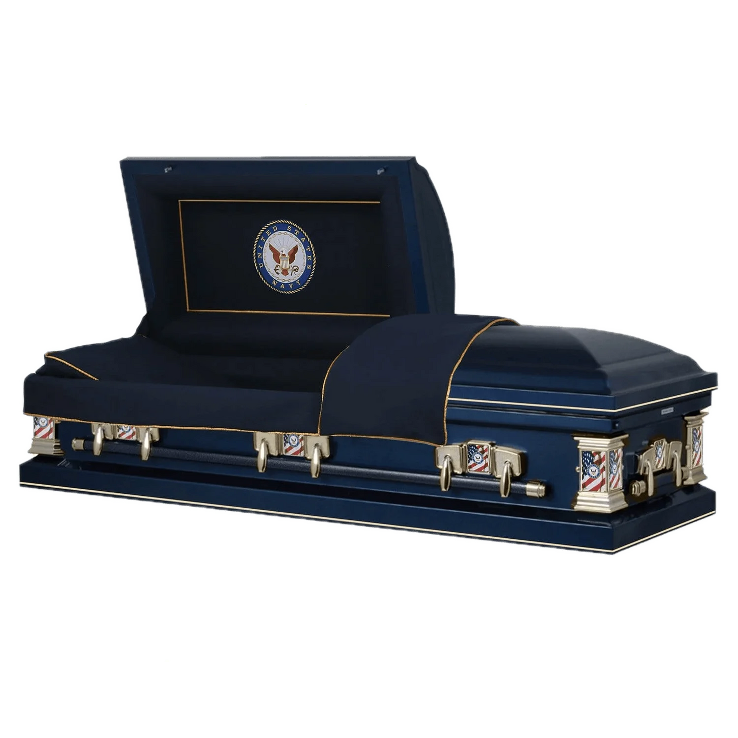 Veteran Select | Navy Dark Blue Steel Casket with Dark Blue Interior