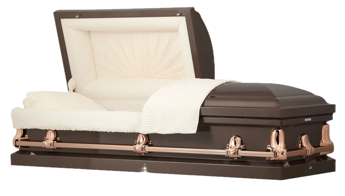 Orion Series | Bronze Steel Casket with Rosetan Interior