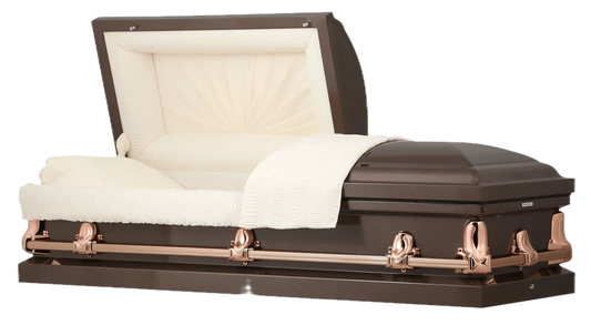 Orion Series | Bronze Steel Casket with Rosetan Interior