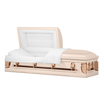 Cambridge Series | Pink Steel Casket with White Velvet Interior - Titan Casket