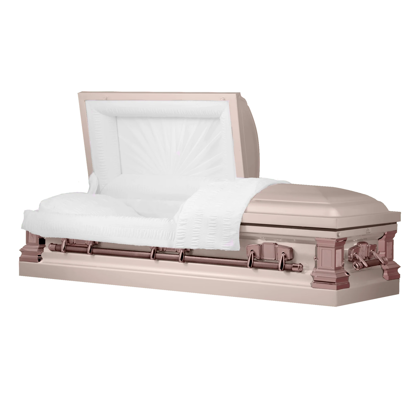 Satin Series | Pink Steel Casket with White Interior