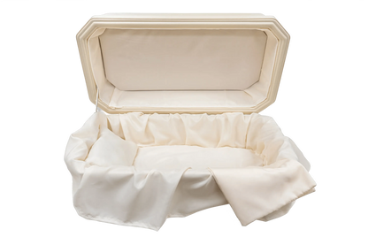 Platinum Pet Casket | Almond With Cream