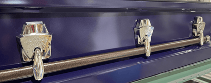 Cambridge Series | Purple and Gold Steel Casket with Copper Vein Bar