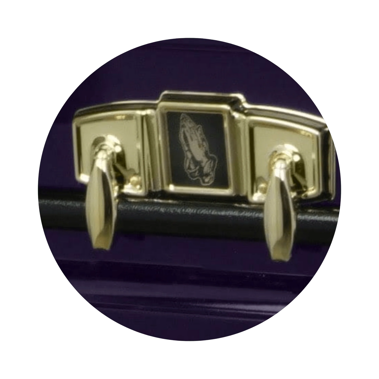 Purple Cross | Purple Steel Religious Casket