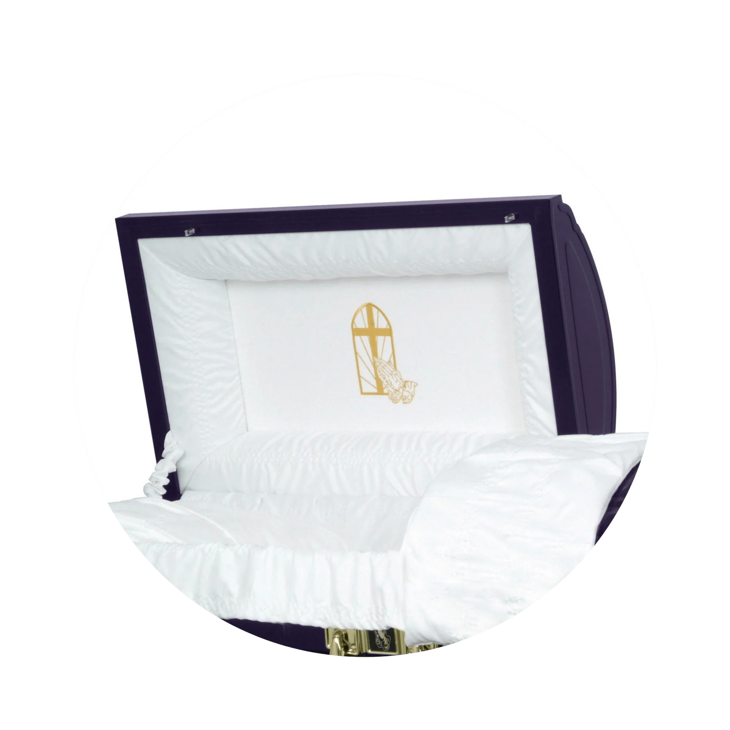 Purple Cross | Purple Steel Religious Casket