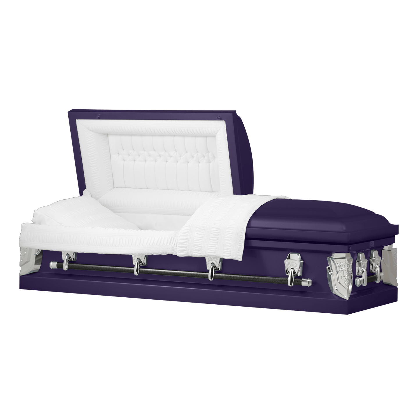 Cambridge Series | Purple Steel Casket with White Velvet Interior - Titan Casket