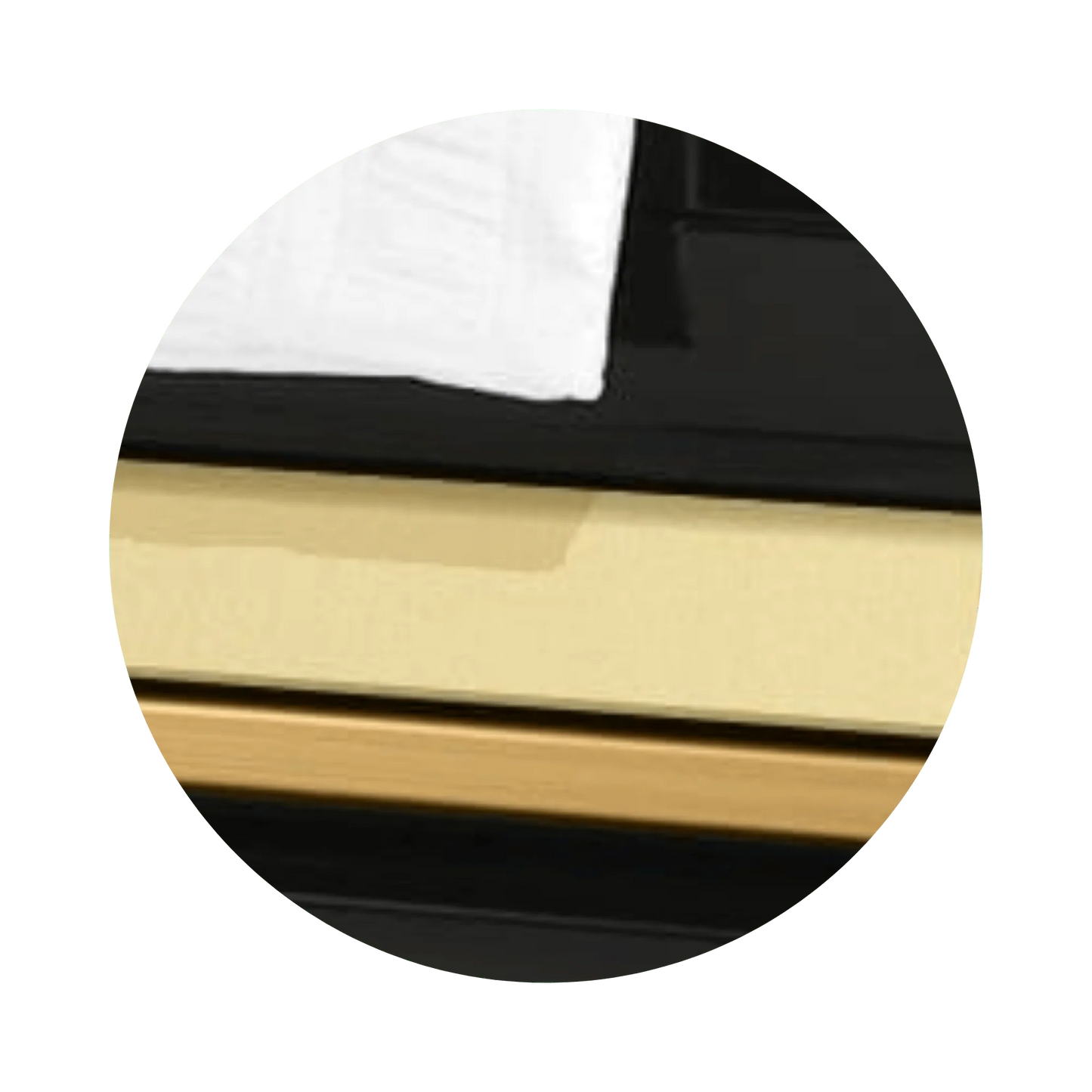 Reflections XL | Black and Gold Steel Oversize Casket with White Interior