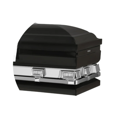 Reflections XL | Black Steel Oversize Casket with White Interior