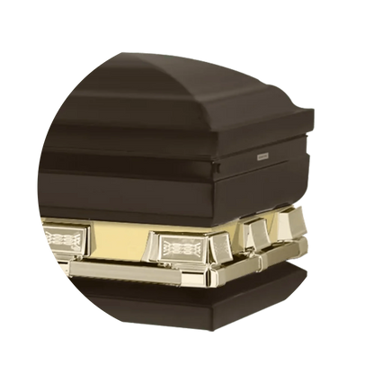 Reflections XL | Bronze Steel Oversize Casket with Rosetan Interior