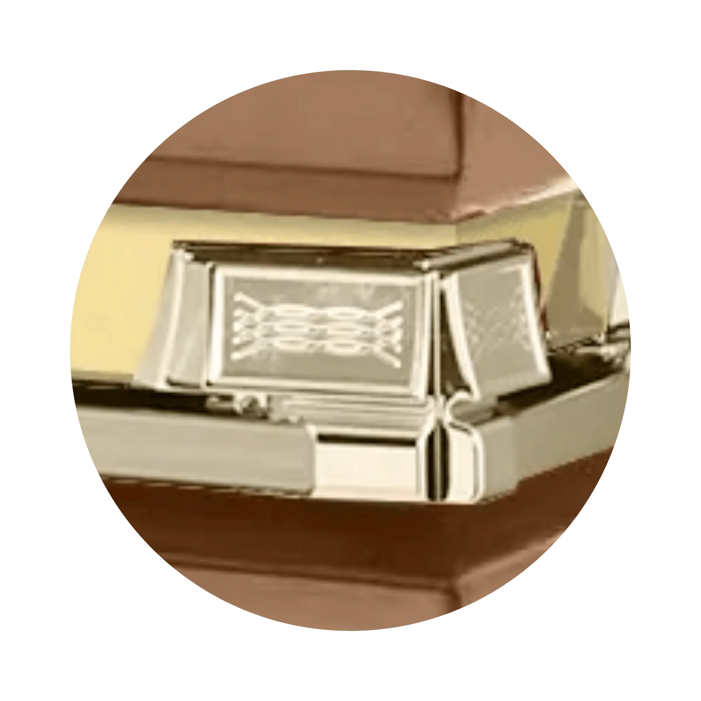 Reflections XL | Copper Steel Oversize Casket with Rosetan Interior