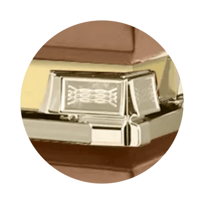 Reflections XL | Copper Steel Oversize Casket with Rosetan Interior