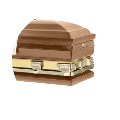 Reflections XL | Copper Steel Oversize Casket with Rosetan Interior