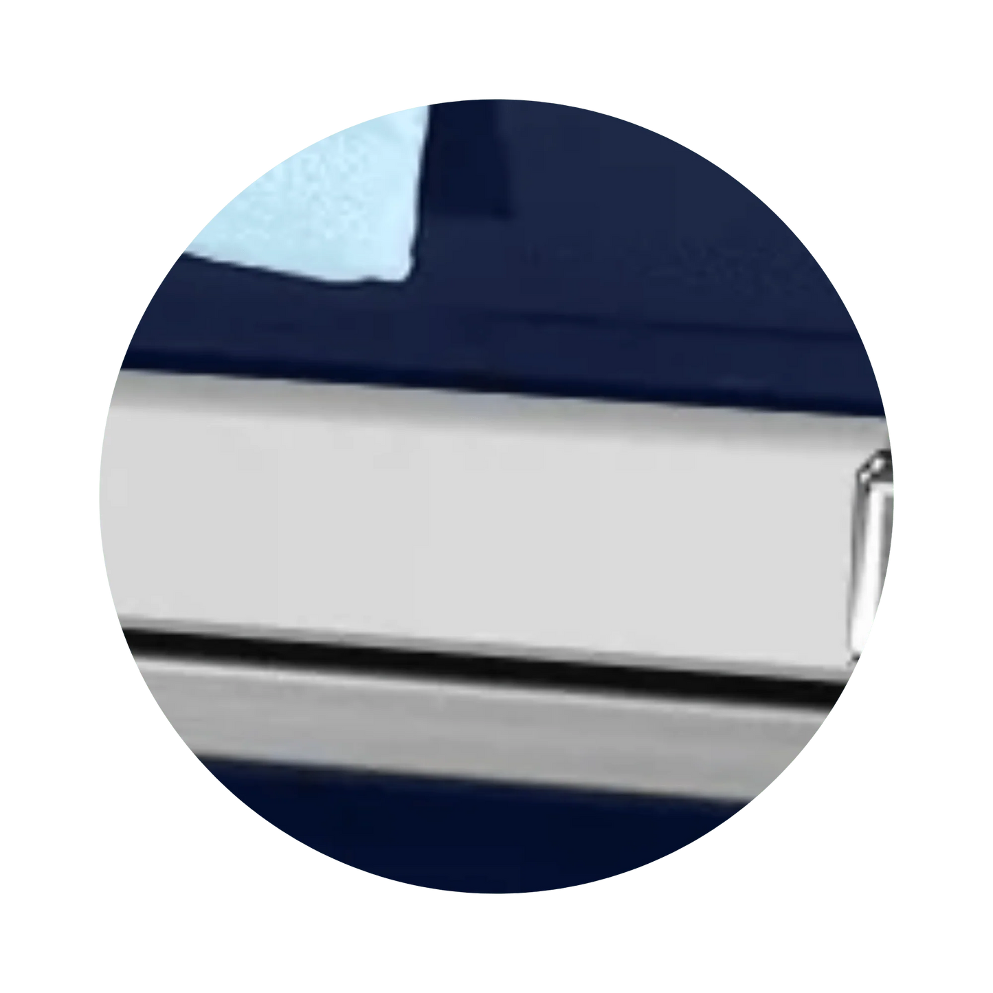 Reflections XL | Dark Blue Steel Oversize Casket with Light Blue Interior