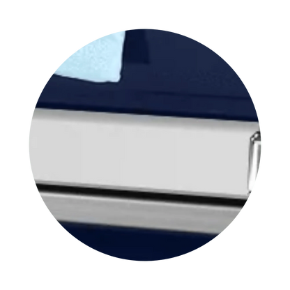 Reflections XL | Dark Blue Steel Oversize Casket with Light Blue Interior