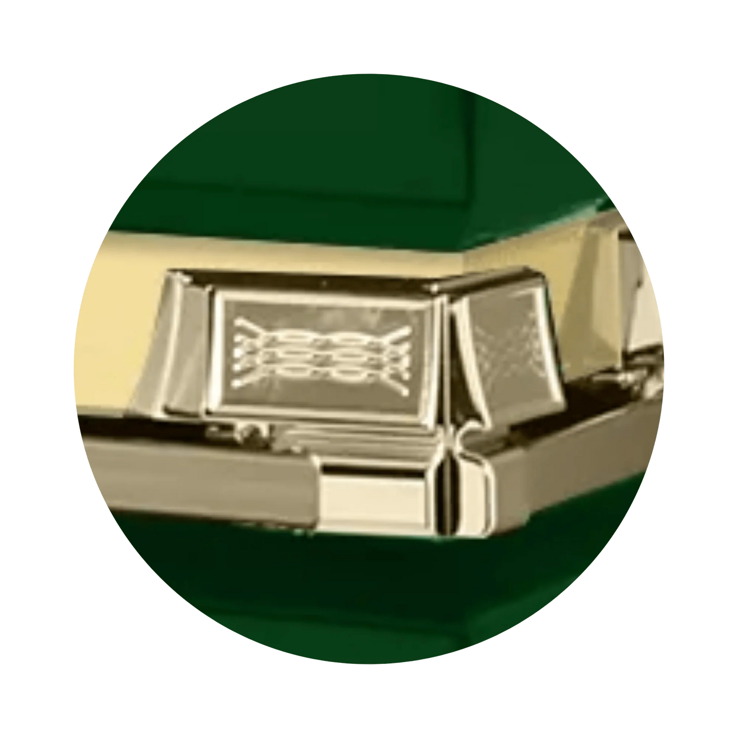 Reflections XL | Green Steel Oversize Casket with White Interior