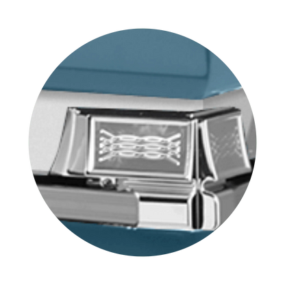 Reflections XL | Light Blue Steel Oversize Casket with Light Blue Interior