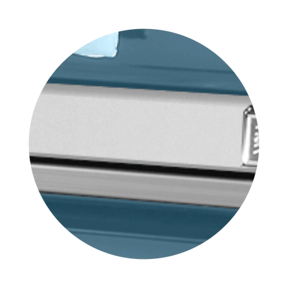 Reflections XL | Light Blue Steel Oversize Casket with Light Blue Interior