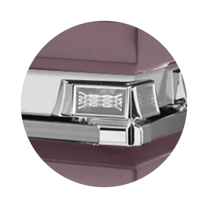 Reflections XL | Orchid Steel Oversize Casket with Pink Interior