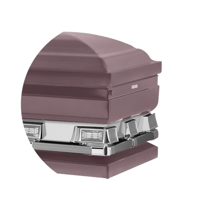 Reflections XL | Orchid Steel Oversize Casket with Pink Interior