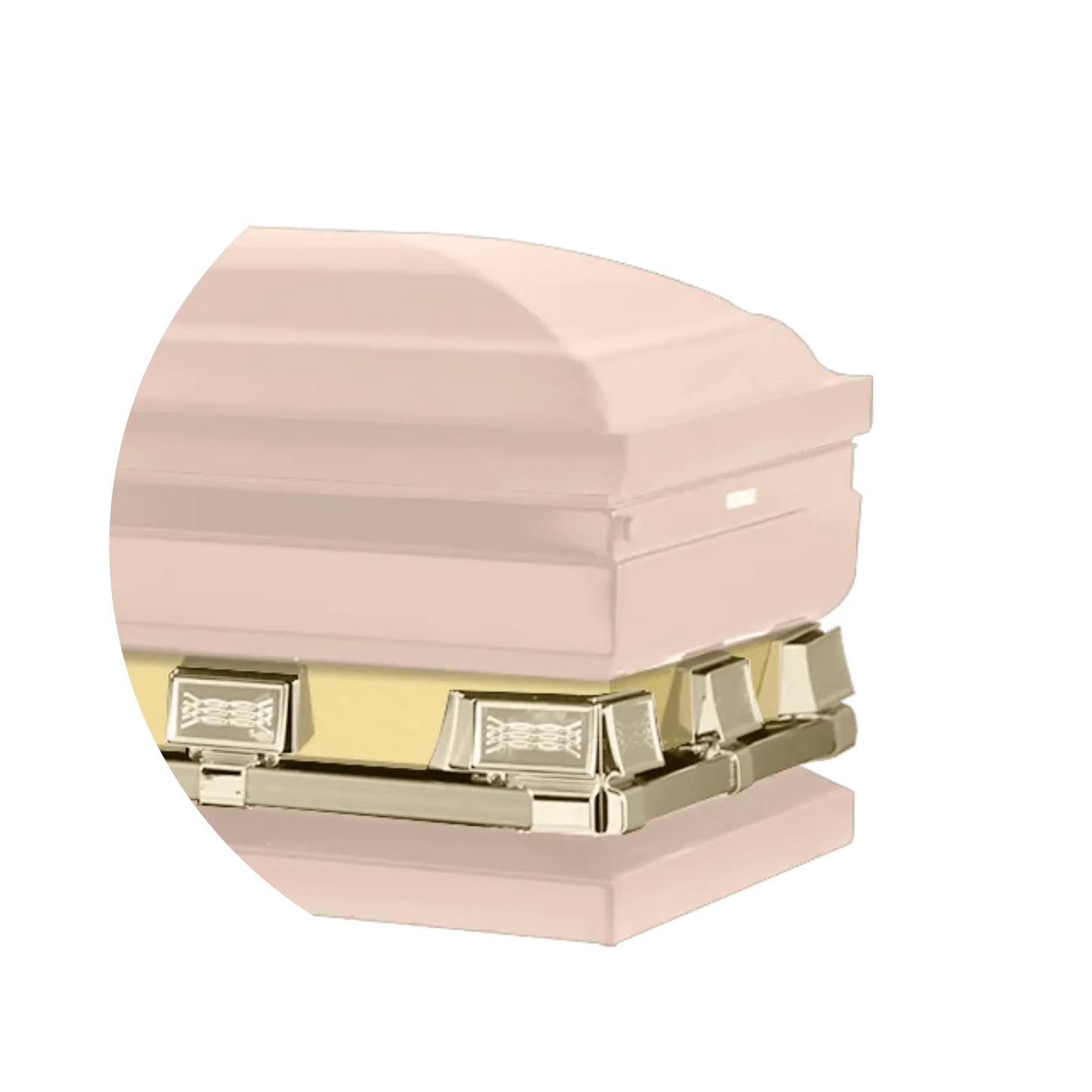 Reflections XL | Pink Steel Oversize Casket with White Interior