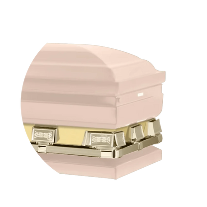Reflections XL | Pink Steel Oversize Casket with White Interior