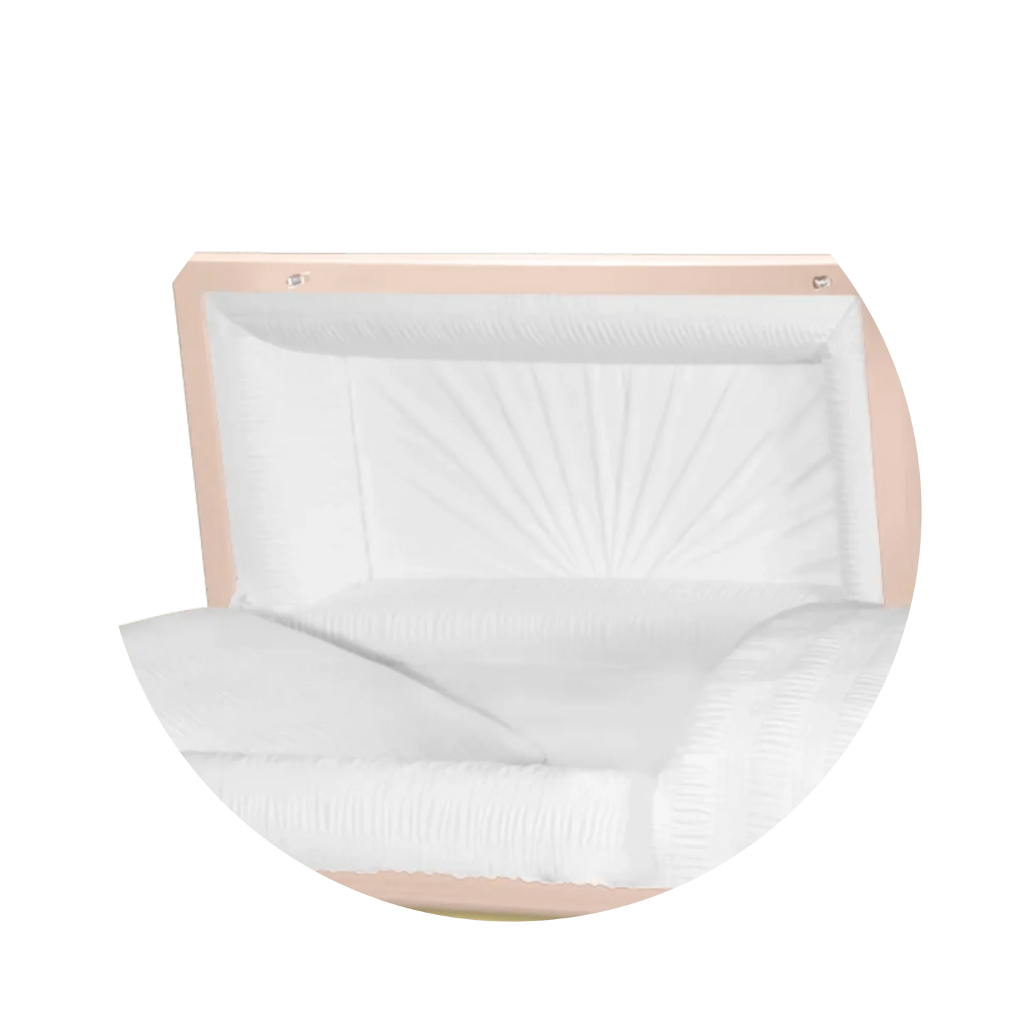 Reflections XL | Pink Steel Oversize Casket with White Interior