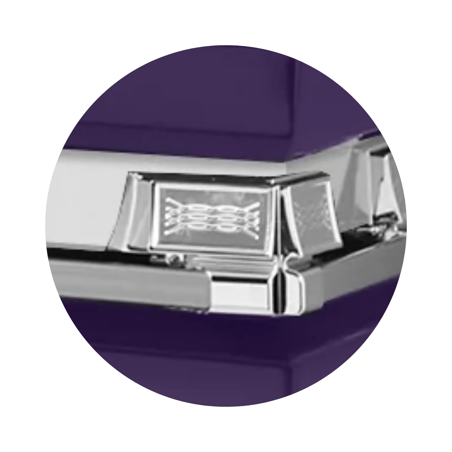 Reflections XL | Purple Steel Oversize Casket with White Interior
