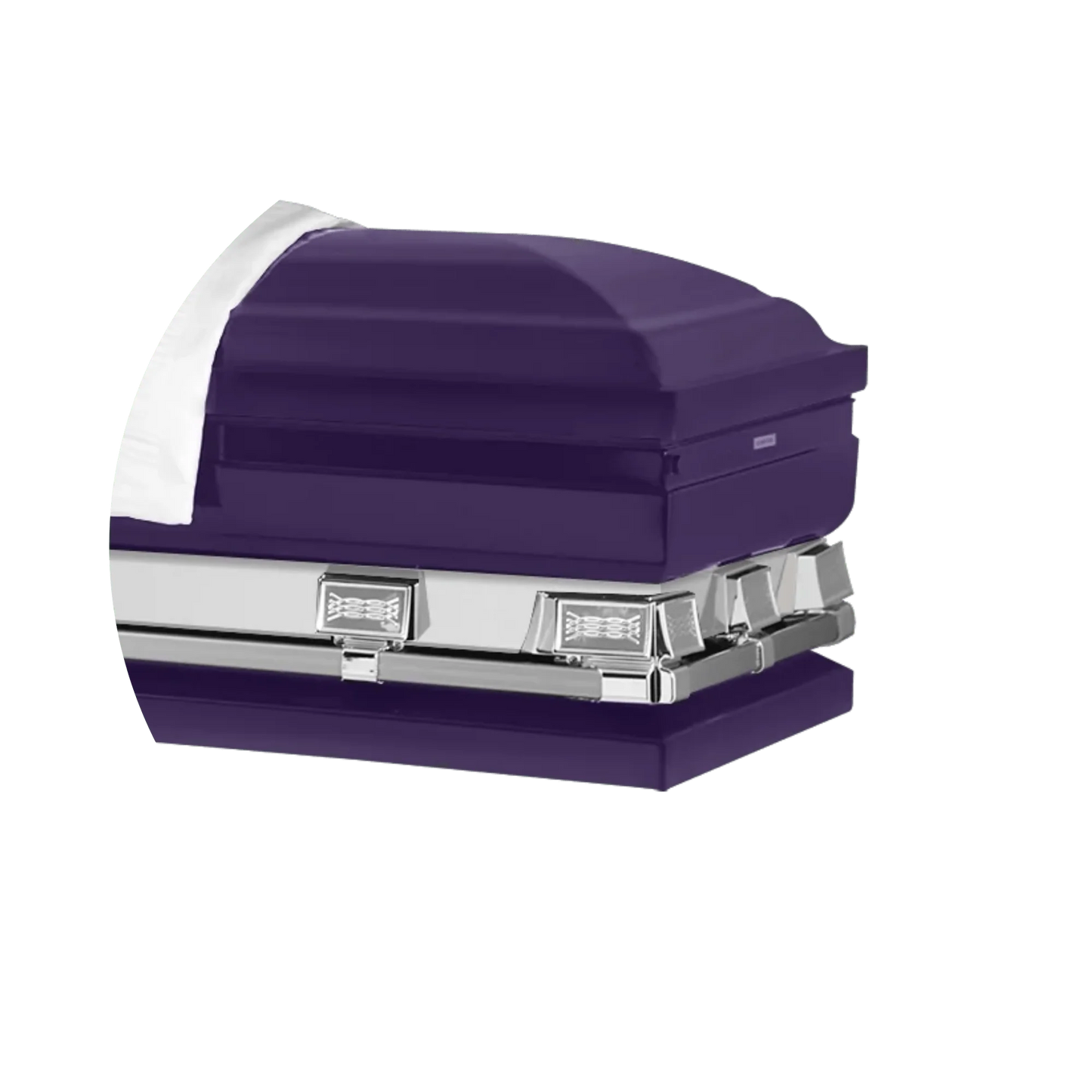 Reflections XL | Purple Steel Oversize Casket with White Interior