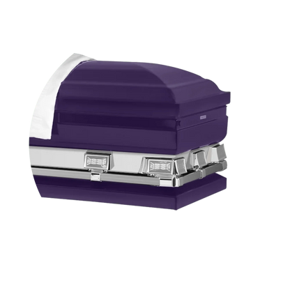Reflections XL | Purple Steel Oversize Casket with White Interior