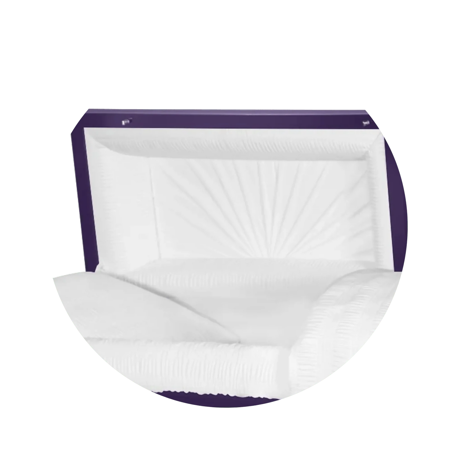 Reflections XL | Purple Steel Oversize Casket with White Interior