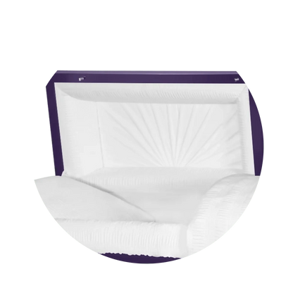 Reflections XL | Purple Steel Oversize Casket with White Interior