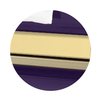 Reflections XL | Purple and Gold Steel Oversize Casket with White Interior
