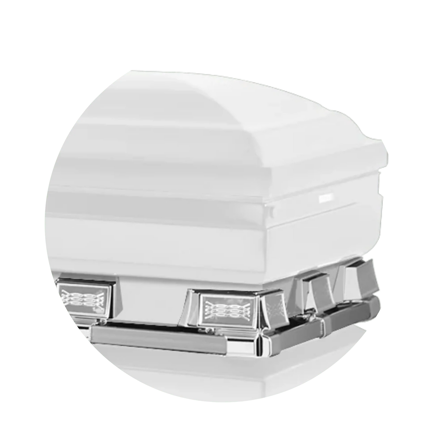 Reflections XL | White Steel Oversize Casket with White Interior