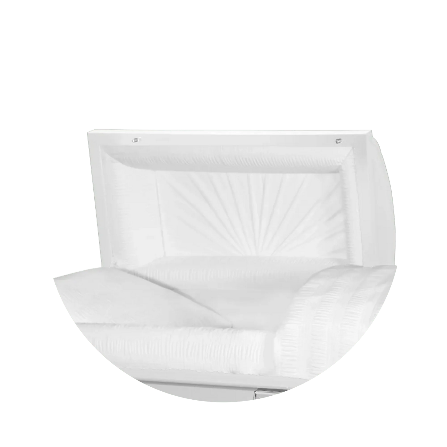 Reflections XL | White Steel Oversize Casket with White Interior