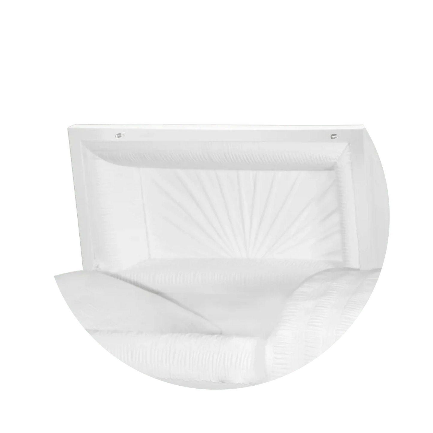 Reflections XL | White and Gold Steel Oversize Casket with White Interior