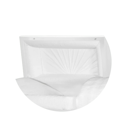 Reflections XL | White and Gold Steel Oversize Casket with White Interior
