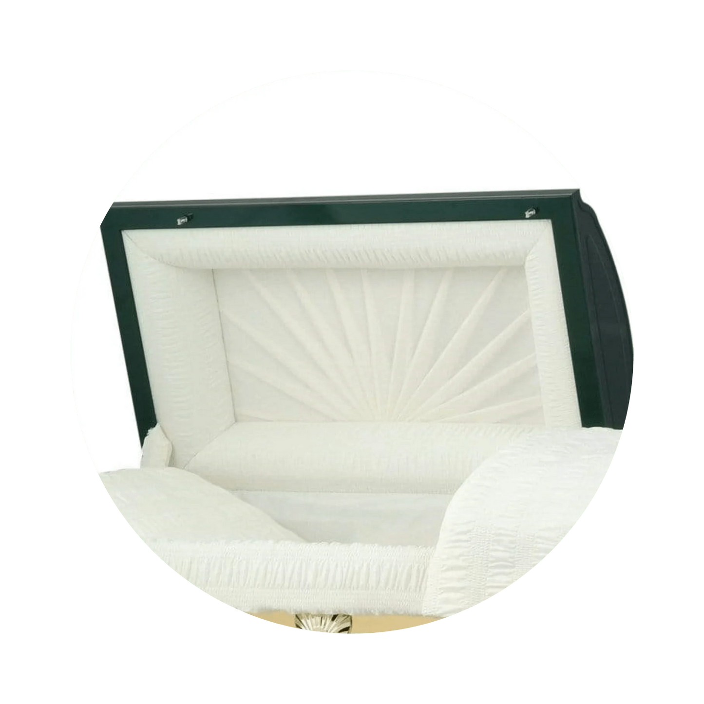 Reflections Series | Hunter Green Steel Casket with White Interior