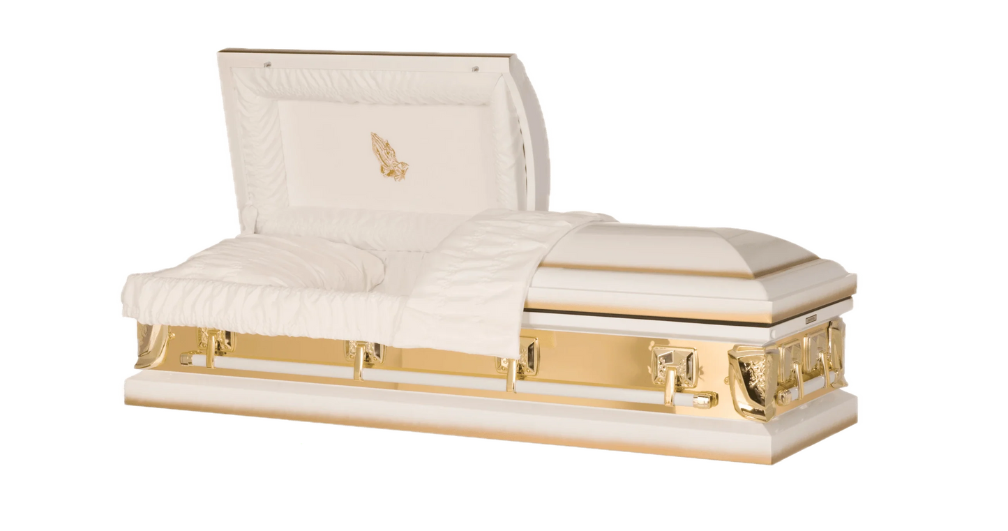 Grace | White Steel Religious Casket