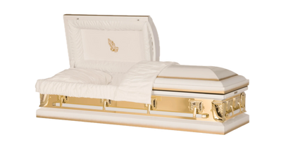 Grace | White Steel Religious Casket