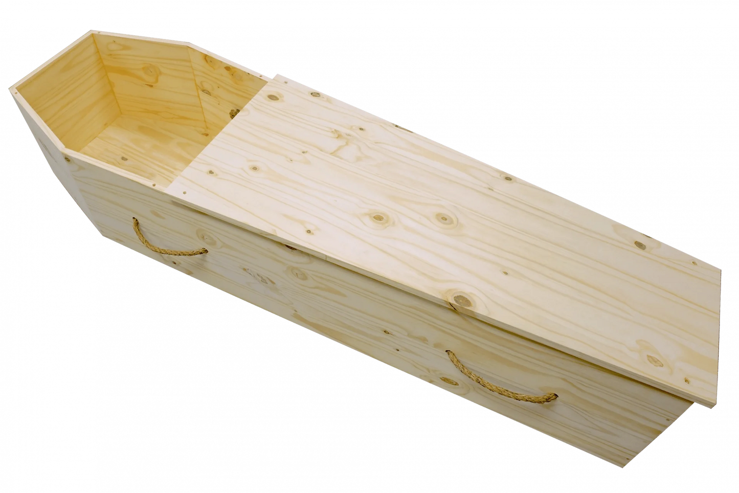 coffin made of pine wood